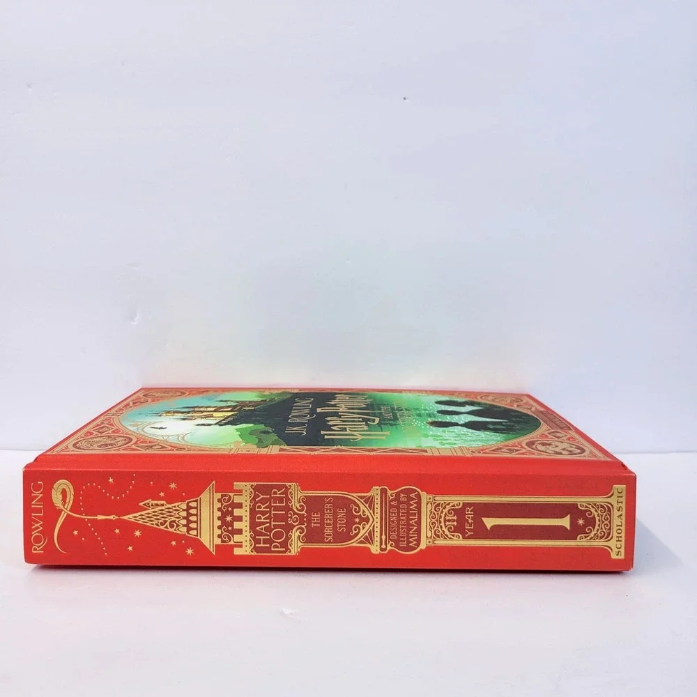 Harry Potter Sorcerer's Stone Minalima Edition Red Hardcover Book Scholastic